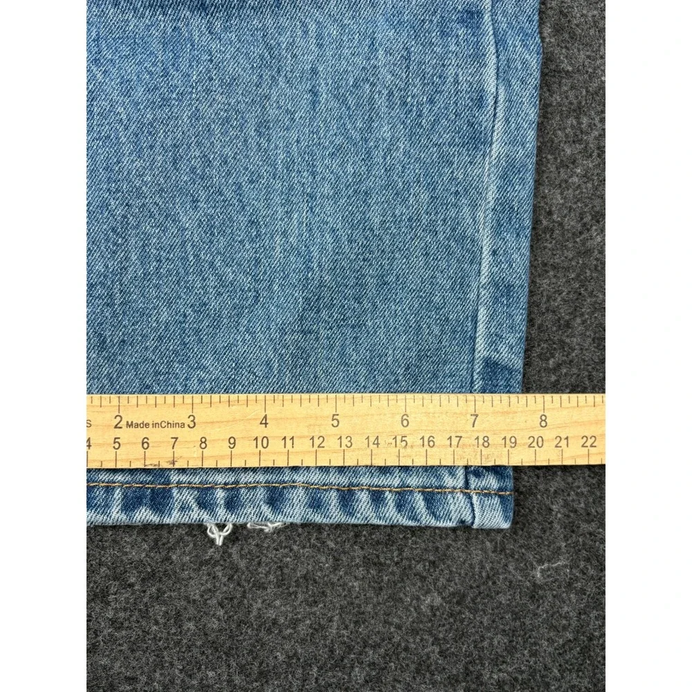 Levis 505 Regular Fit Straight Leg Light Wash Denim Jeans Mens 33x32 00505-4891